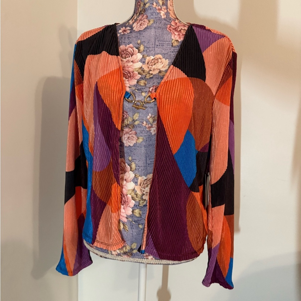 Colorful Geometric Cardigan - Picture 2 of 6